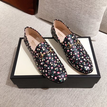 Gucci 3D flower flat shoes chain embroidery GG