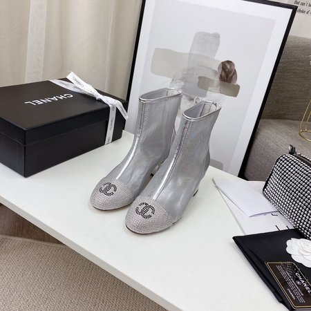 Chanel Sheepskin mesh boots