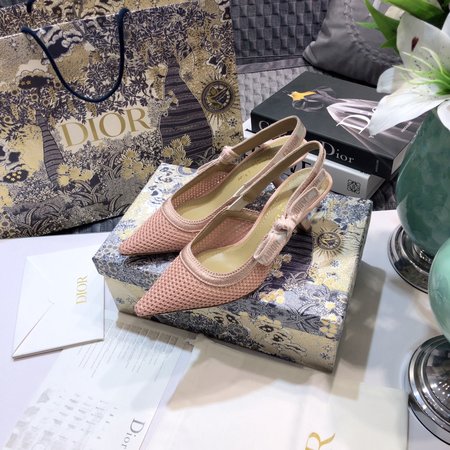 Dior J Adore slingback Toile de Jouy cotton embroidery