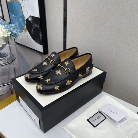 Gucci Horsebit Women s Shoes Loafers Calfskin/Sheepskin
