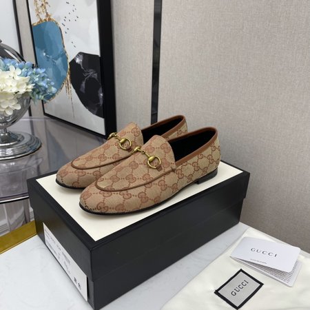 Gucci Horsebit Women s Shoes Loafers Calfskin/Sheepskin