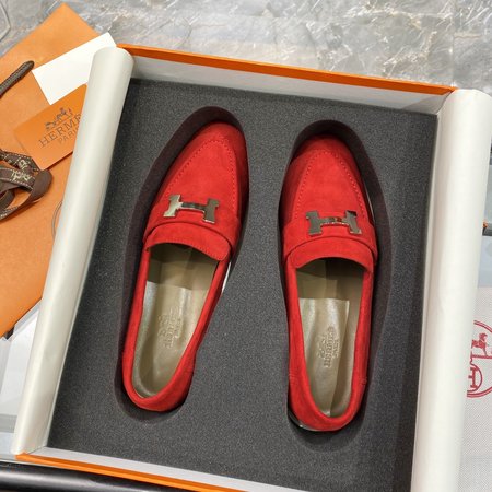 Hermes H buckle tassel loafers