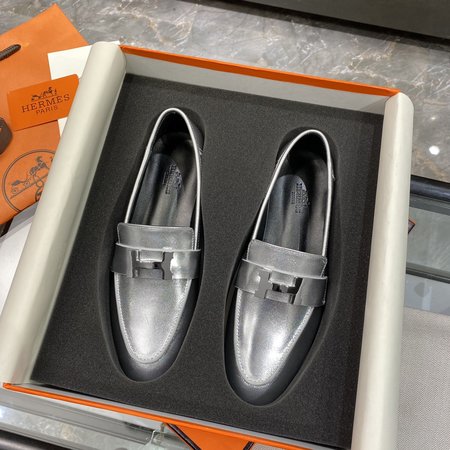 Hermes H buckle tassel loafers