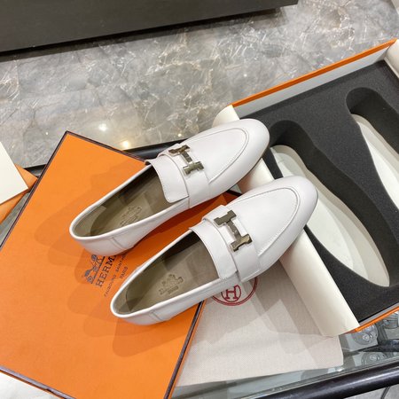 Hermes H buckle tassel loafers