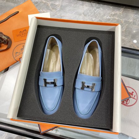 Hermes H buckle tassel loafers