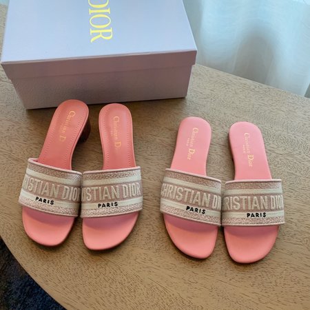 Dior Rhinestone Series Slippers