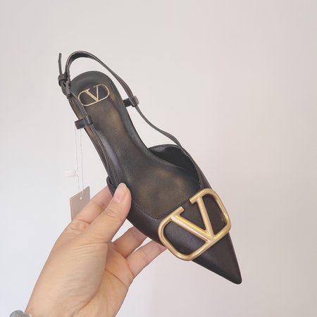 Valentino Bronze Buckle Sandals