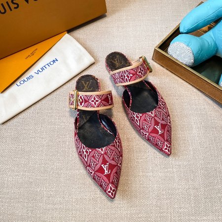 Louis Vuitton Sheepskin flat shoes slippers