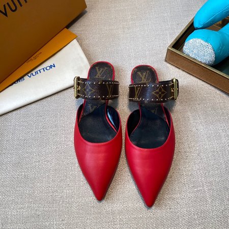 Louis Vuitton Sheepskin flat shoes slippers