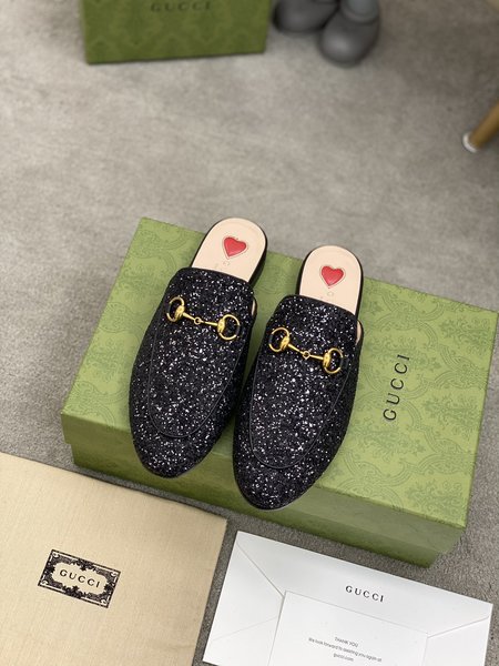 Gucci Slippers cowhide lining + cowhide cushion