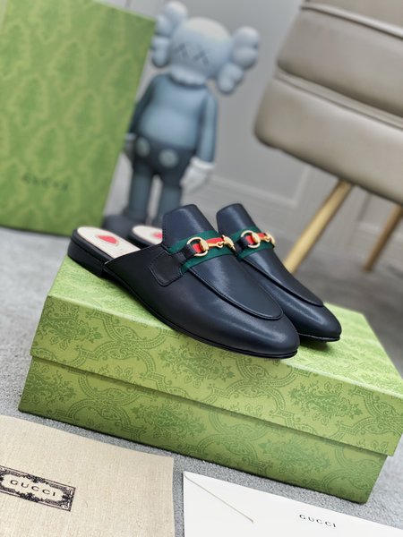 Gucci Slippers cowhide lining + cowhide cushion