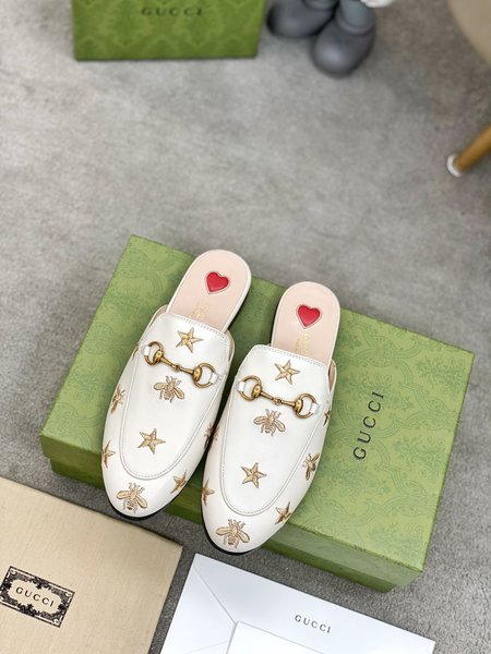 Gucci Slippers cowhide lining + cowhide cushion