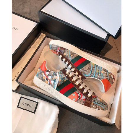 Gucci Disney Donald Duck Casual Flat Sneakers