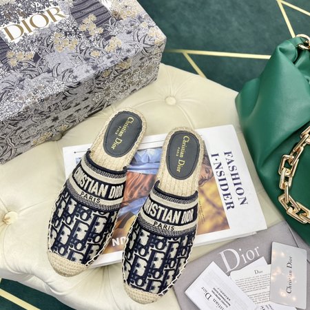 Dior Oblique embroidery Espadrilles