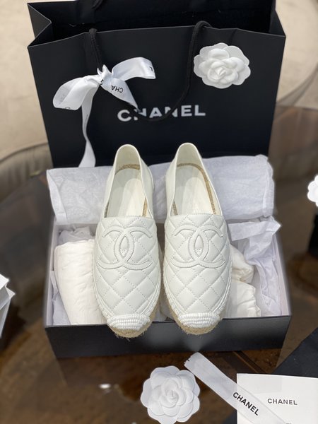 Chanel Lingge style Espadrilles silk sheepskin lining