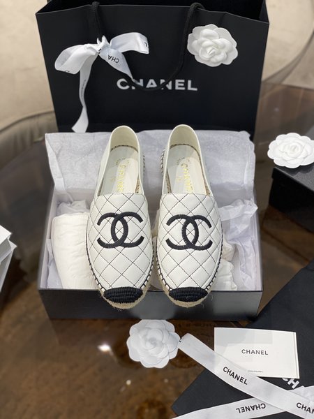 Chanel Lingge style Espadrilles silk sheepskin lining