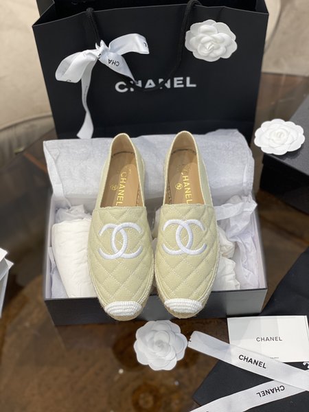 Chanel Lingge style Espadrilles silk sheepskin lining