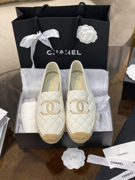 Chanel Lingge style Espadrilles silk sheepskin lining