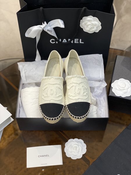 Chanel Lingge style Espadrilles silk sheepskin lining