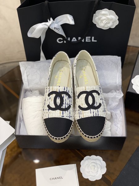 Chanel Lingge style Espadrilles silk sheepskin lining