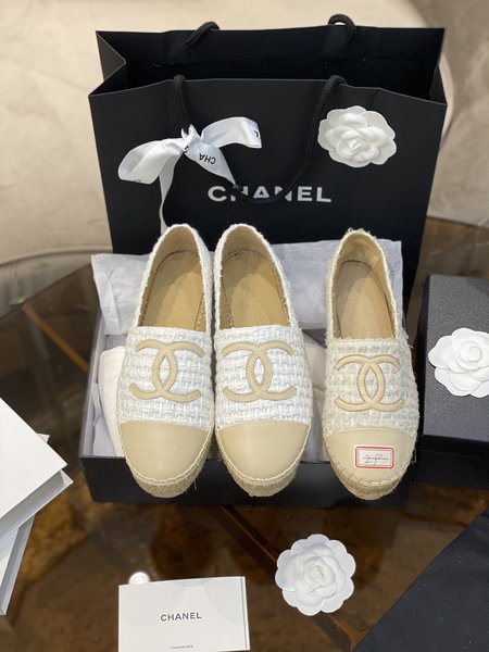 Chanel Lingge style Espadrilles silk sheepskin lining