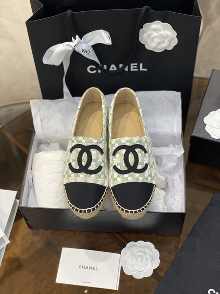 Chanel Lingge style Espadrilles silk sheepskin lining