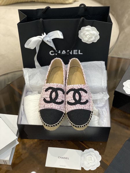 Chanel Lingge style Espadrilles silk sheepskin lining