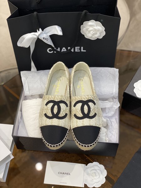 Chanel Lingge style Espadrilles silk sheepskin lining