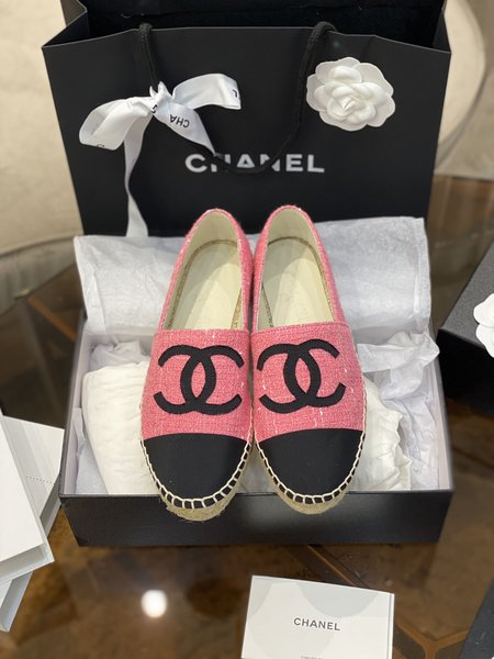 Chanel Lingge style Espadrilles silk sheepskin lining