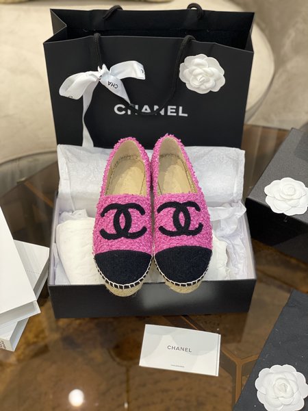 Chanel Lingge style Espadrilles silk sheepskin lining