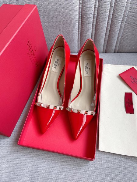 Valentino Rivet Patent Leather Pumps