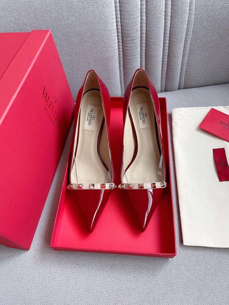 Valentino Rivet Patent Leather Pumps