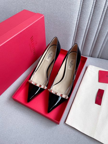 Valentino Rivet Patent Leather Pumps