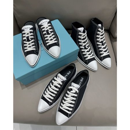 Prada Miucciarada & Raf Simons triangle point toe canvas shoes