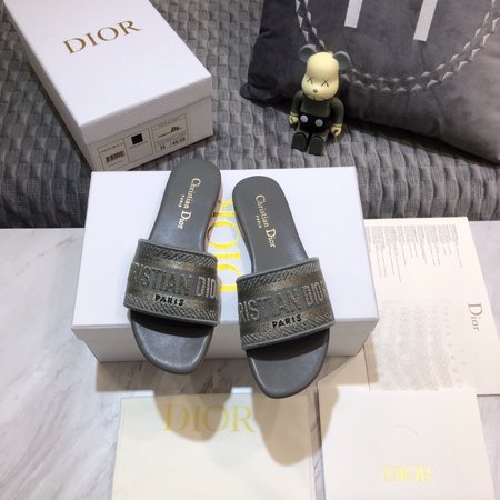 Dior Dway flat sandals/block heel slingback slippers