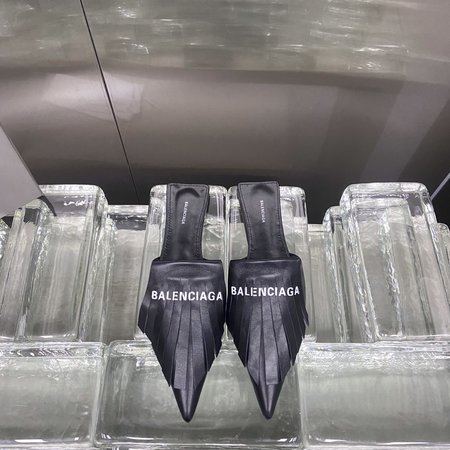 Balenciaga Fringed Pointed Slippers