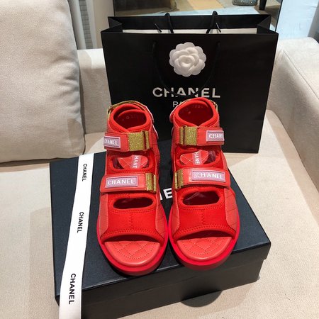 Chanel Velcro design sandals and leather shoes