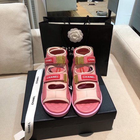 Chanel Velcro design sandals and leather shoes