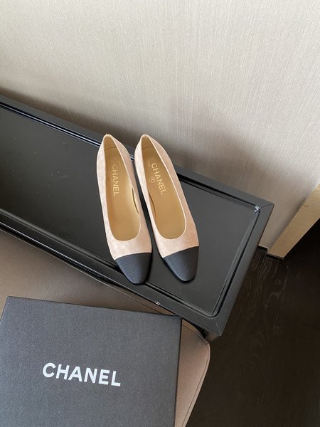 Chanel High heels cowhide velvet leather outsole heel height 6.5cm