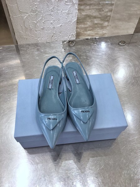 Prada Iconic patent leather women s shoes with triangle logo