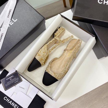 Chanel Classic sandals sheepskin lining silk sheepskin