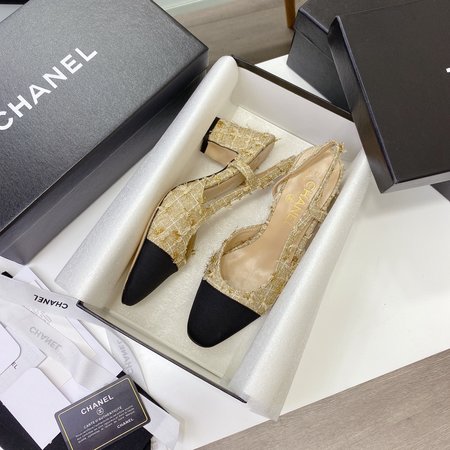 Chanel sheepskin sandals