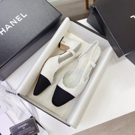 Chanel sheepskin sandals