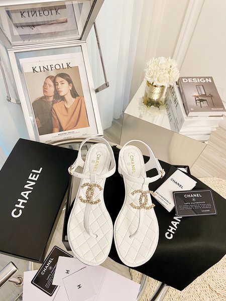 Chanel CC Flip Flops