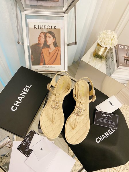 Chanel CC Flip Flops