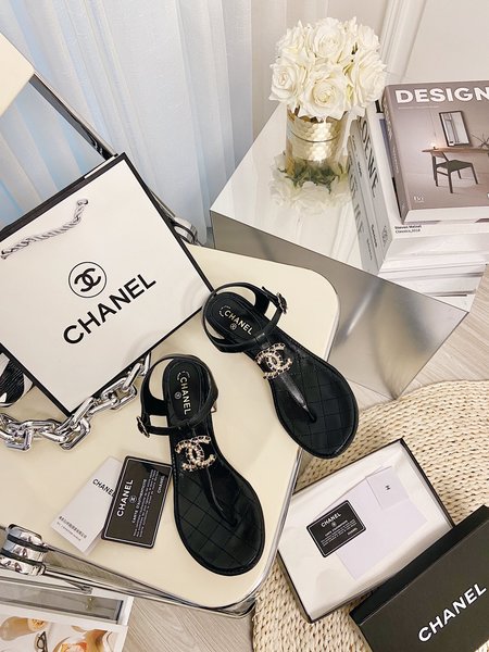 Chanel CC Flip Flops