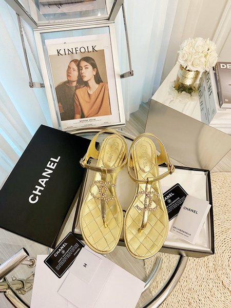 Chanel CC Flip Flops