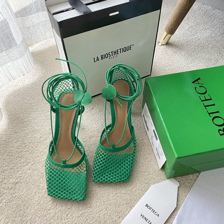 Bottega Veneta High-heeled mesh sandals