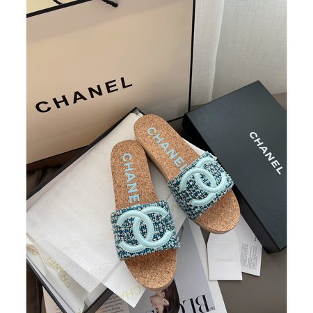 Chanel Wooden bottom slippers