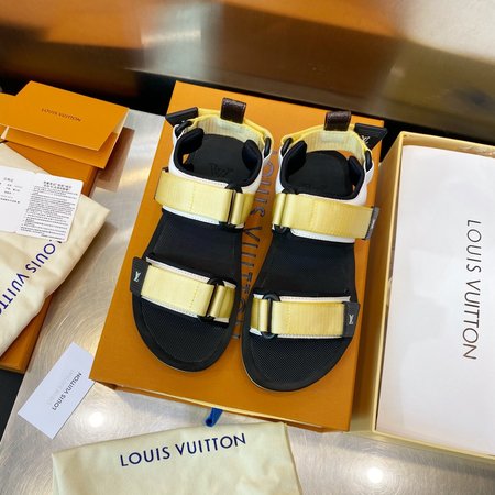 Louis Vuitton Arcade flat sandals with Velcro LV letters